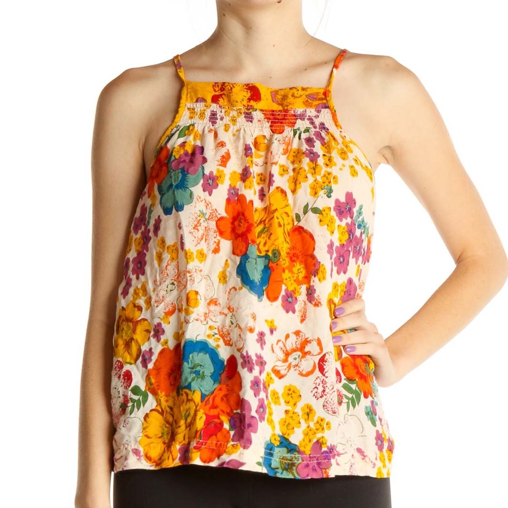 Anthropologie Floral Print Bohemian Tank Top